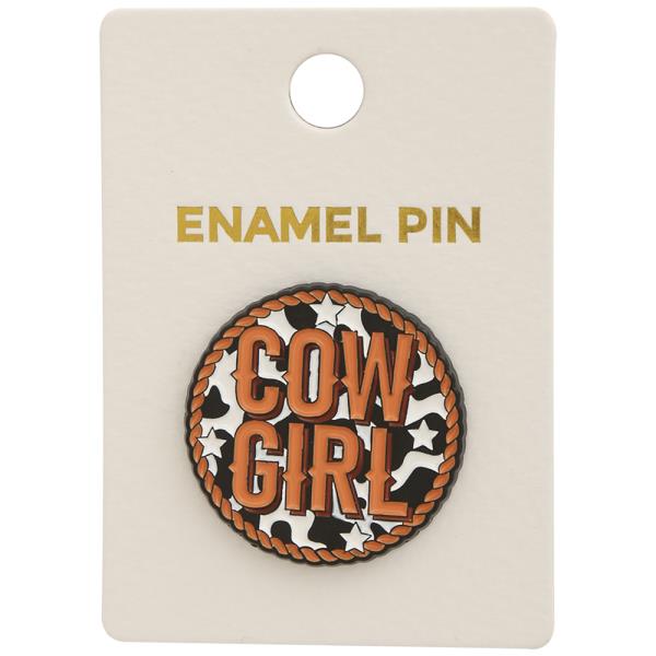 COW GIRL ENAMEL PIN