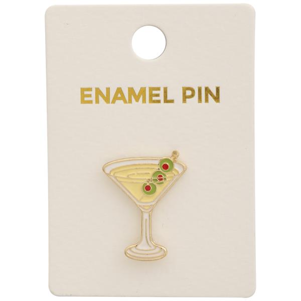 MARTINI COCKTAIL ENAMEL PIN