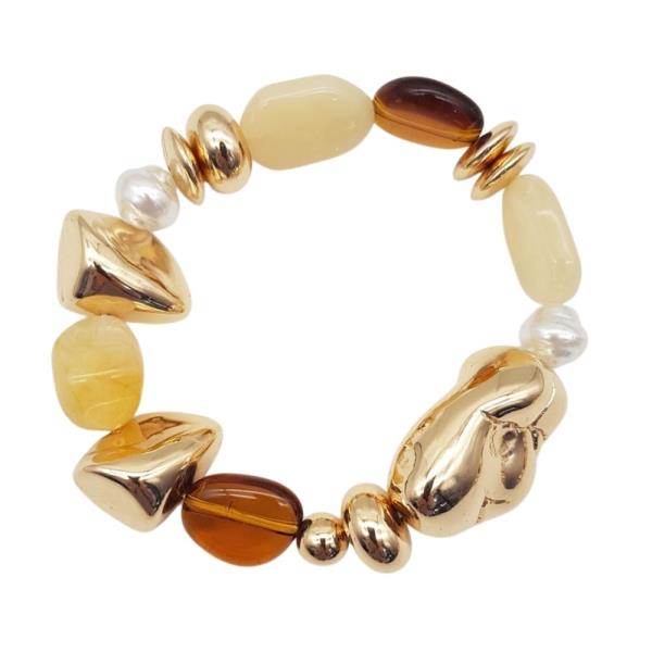 MULTI BEADED MIX STRETCH BRACELET