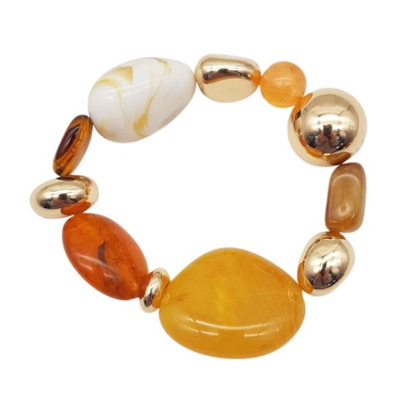 MULTI BEADED MIX STRETCH BRACELET