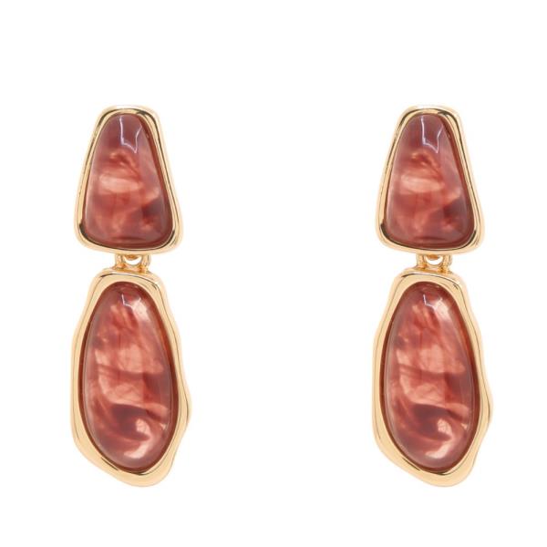 DOUBLE TORTOISE DANGLE EARRING