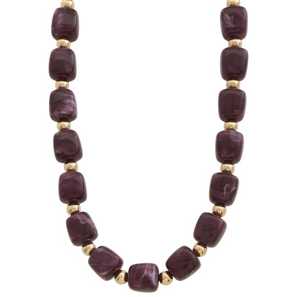 CHUNKY COLOR BEADED NECKLACE