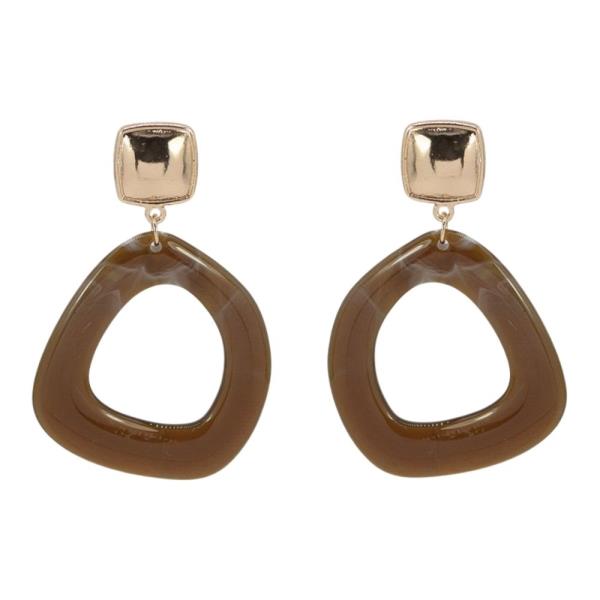 RESIN OPEN TEARDROP DROP EARRING