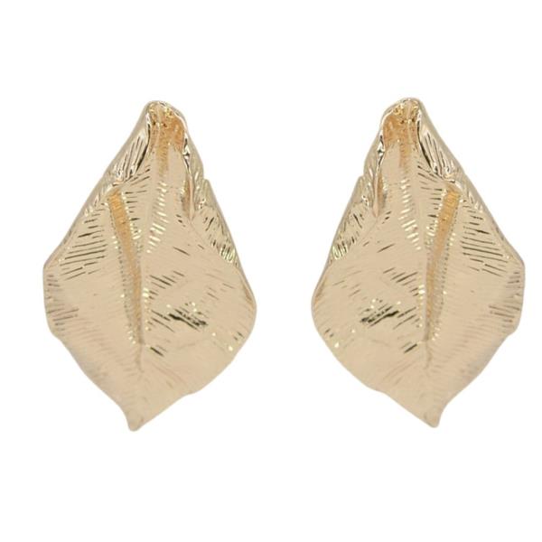 METAL LEAF STUD EARRING