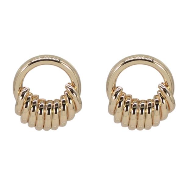 METAL FRINGE HOOP EARRING