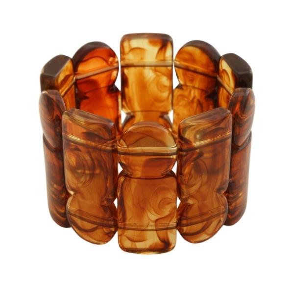 LONG TORTOIS BAR STRETCH BRACELET