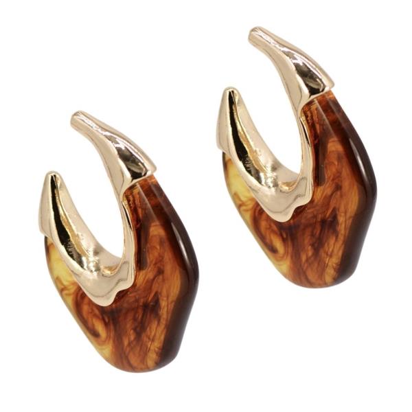 RESIN TWISTED HOOP EARRING