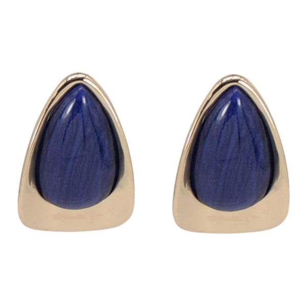 FACETED TEARDROP STUD EARRING