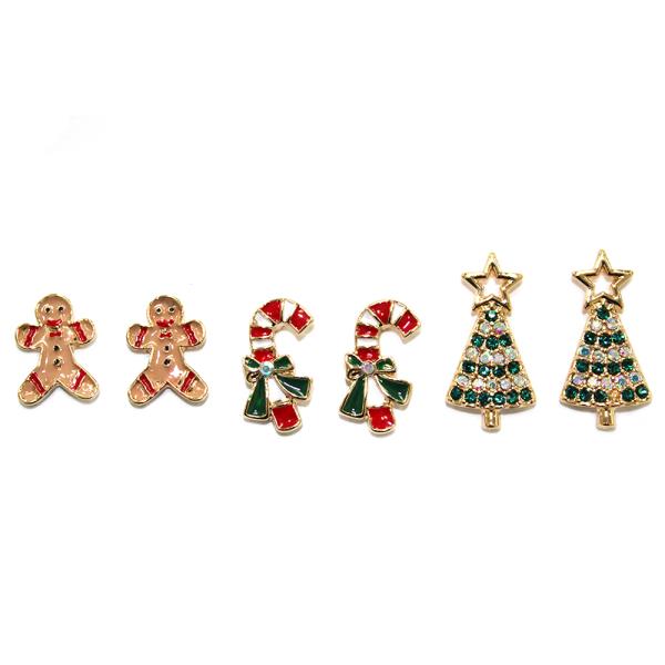 CHRISTMAS MULTI STUD EARRING SET