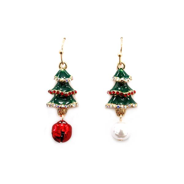 CHRISTMAS TREE ORNAMENT DANGLE EARRING