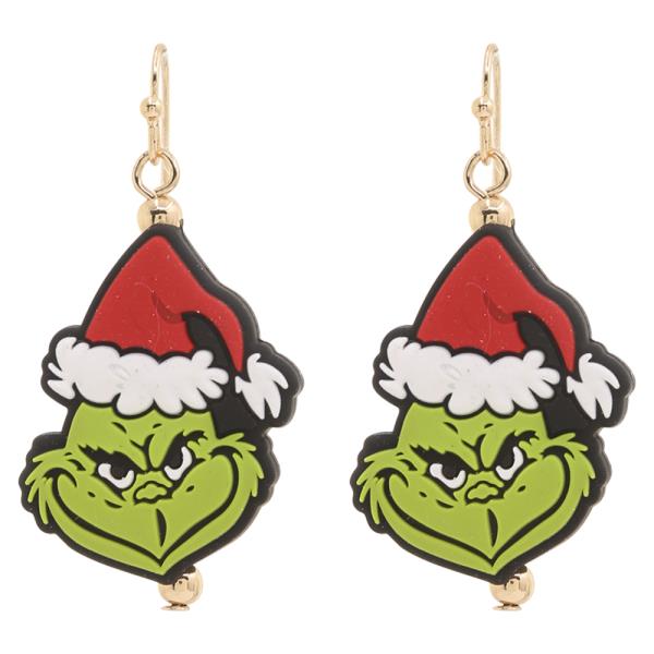GRINCH CHRISTMAS DANGLE EARRING