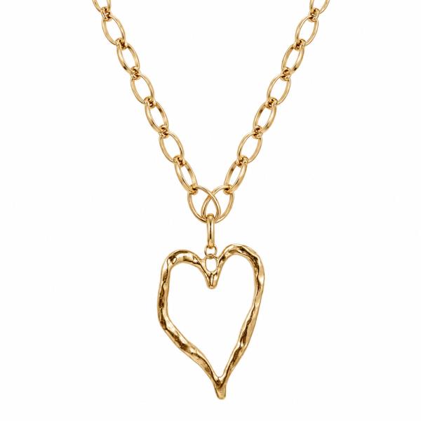 OPEN HEART PENDANT NECKLACE