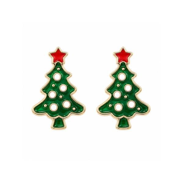 CHRISTMAS TREE STUD EARRING