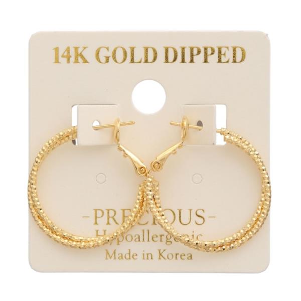 14K GOLD DIPPED HOOP EARRING