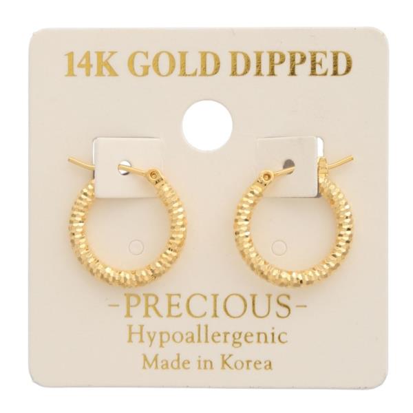 14K GOLD DIPPED HOOP EARRING