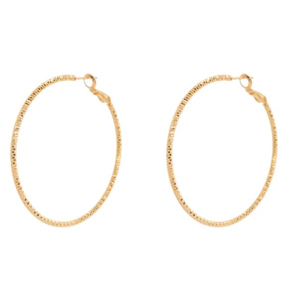 14K GOLD DIPPED HOOP EARRING