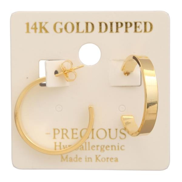 14K GOLD DIPPED HOOP EARRING