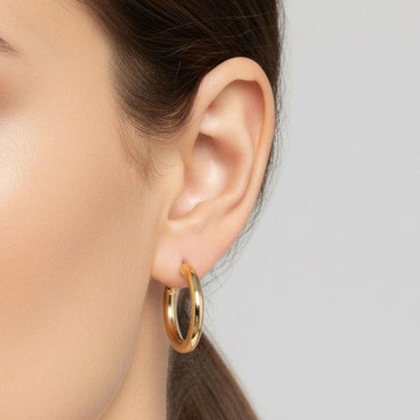 ORIGINAL GOLD/RHODIUM PLATED CLASSIC HOOP EARRINGS