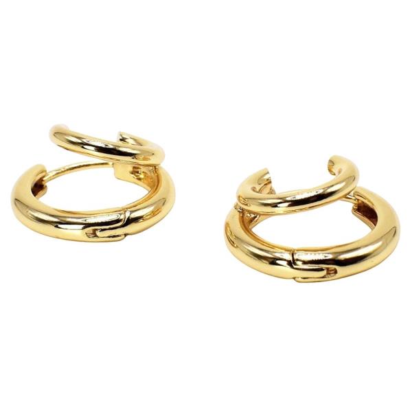 DOUBLE C HOOP EARRING