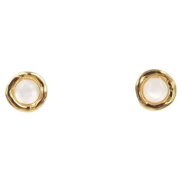 STAINLESS STEEL ACRYLIC ROUND EARRING