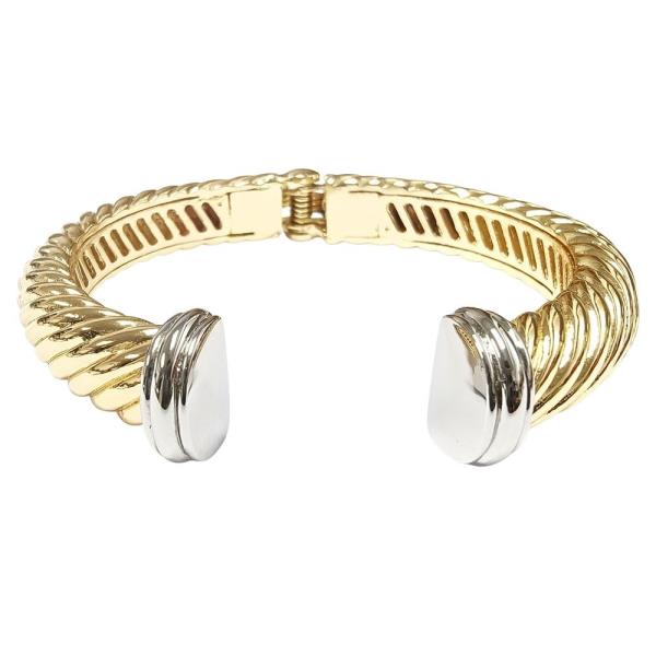 METAL HEAD HINGE CUFF BRACELET