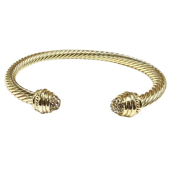PAVE CZ HEAD  ROPE WIRE BRACELET