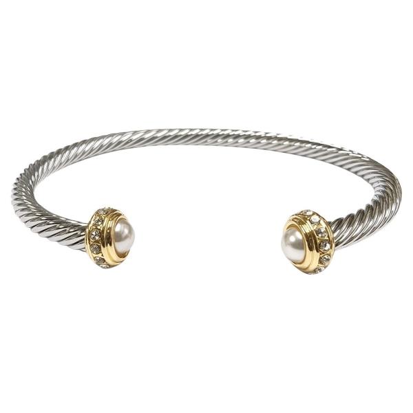 PEARL HEAD  ROPE WIRE BRACELET
