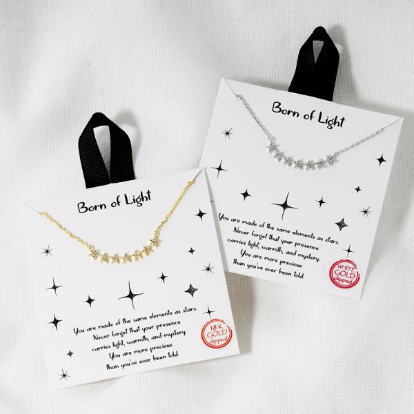 18K GOLD RHODIUM BORN OF LIGHT STAR NECKLACE