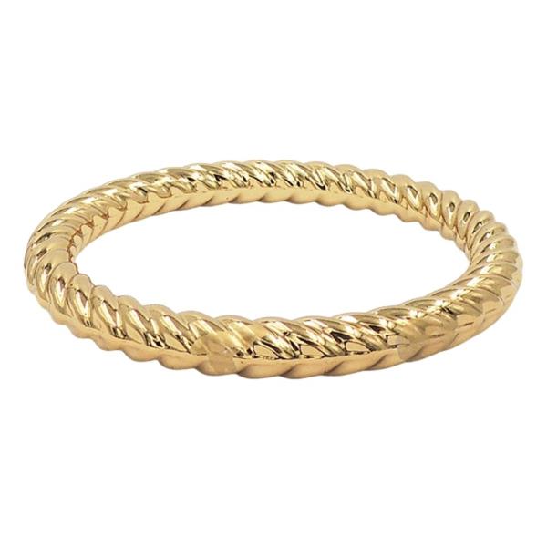 STAINLESS STEEL TWIST BANGLE BRACELET