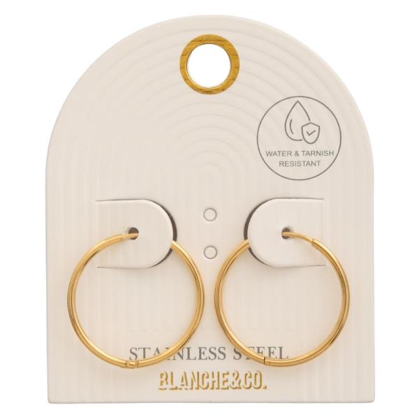 STAINLESS STEEL THIN HOOP EARRING