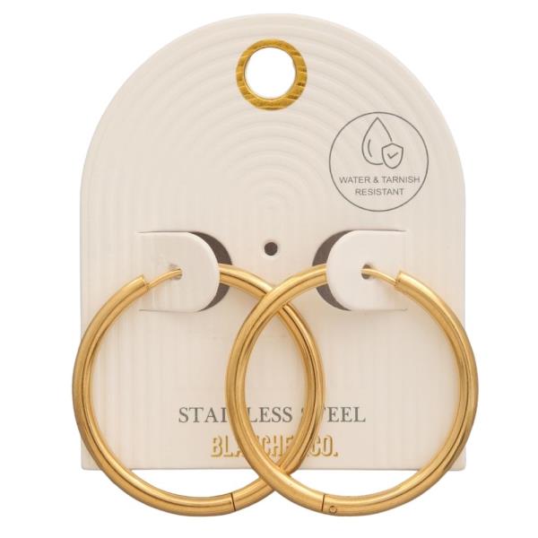 STAINLESS STEEL HOOP EARRING SET