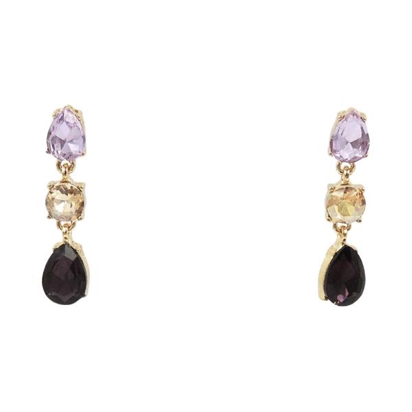 MULTI GLASS DROP EARRINGS