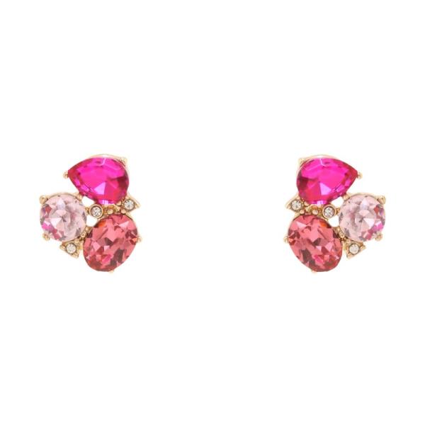 MUTI GLASS STONE STUD EARRINGS
