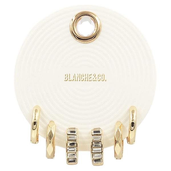 3PRS BAGUETTE CZ HOOP EARRING SET