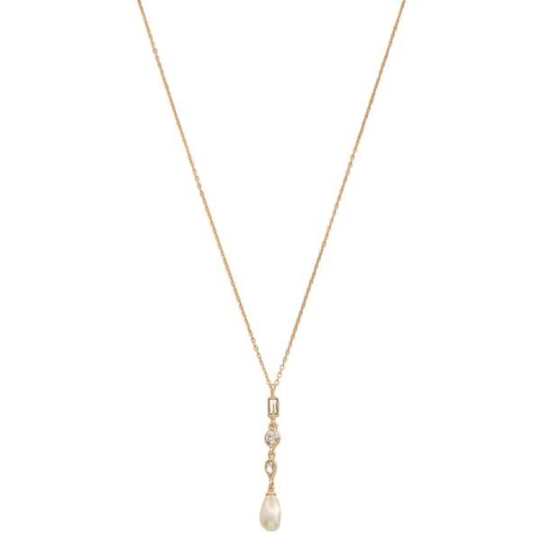 GLASS STONE Y NECKLACE