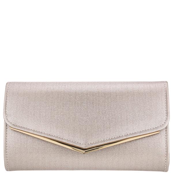 SMOOTH TEXTURED ENVELOPE EVENING CLUTCH BAG