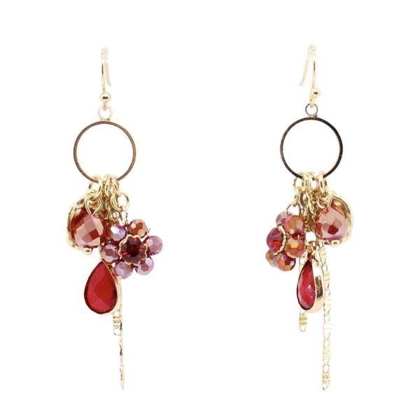 MULTI CHARM DANGLE EARRING