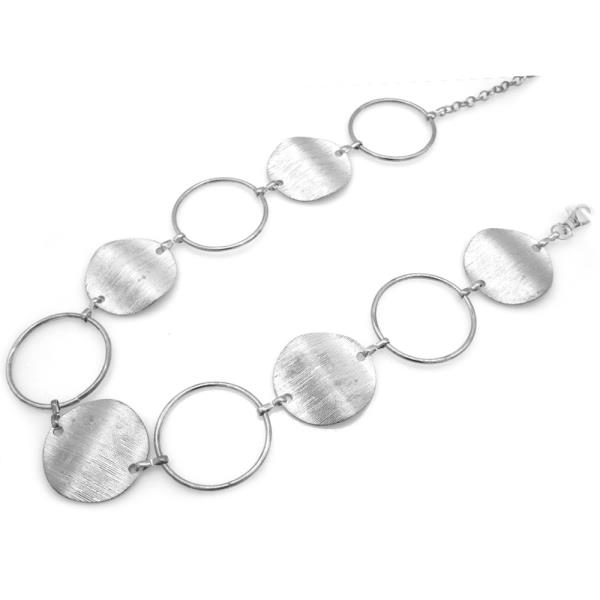 METAL DISC LINK LONG CHAIN BELT
