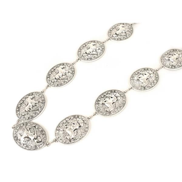 METAL COIN LINK LONG CHAIN BELT