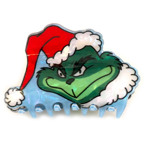CHRISTMAS GREEN MONSTER HAIR CLAW CLIP