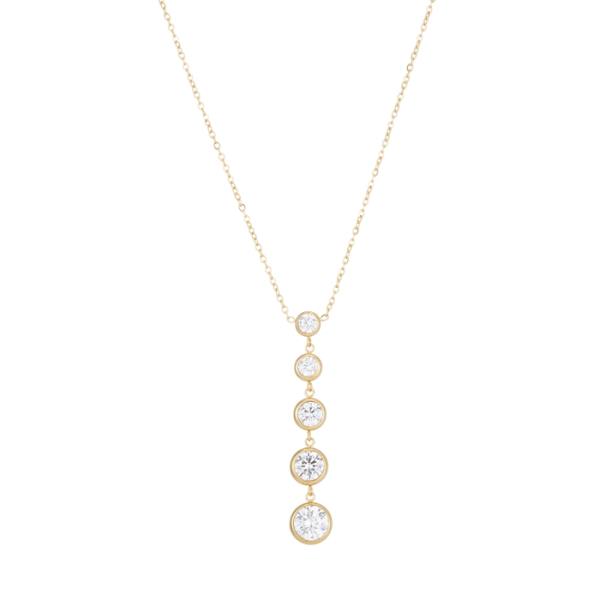 SECRET BOX STAINLESS STEEL BEZEL DROP NECKLACE