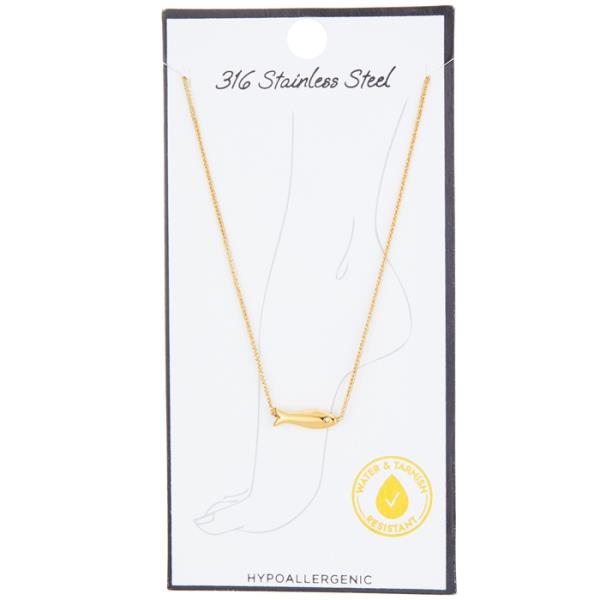 SECRET BOX STAINLESS STEEL FISH ANKLET