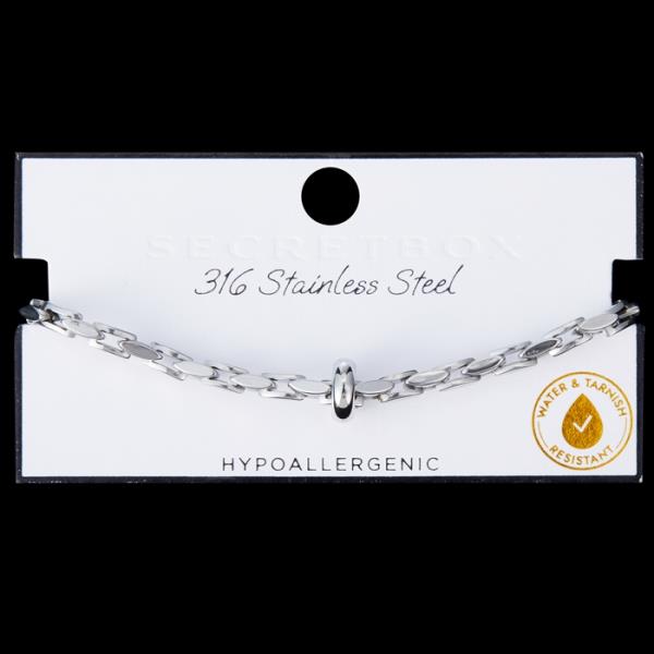 SECRET BOX STAINLESS STEEL MESH CHAIN BRACELET