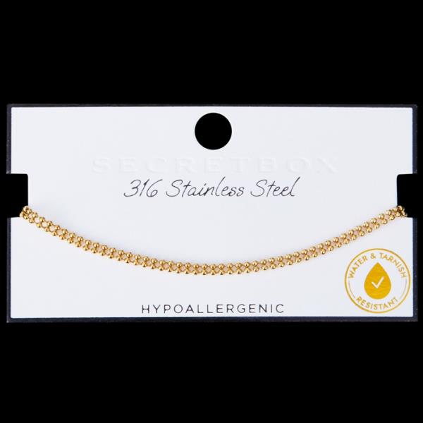 SECRET BOX STAINLESS STEEL BALL CHAIN BRACELET