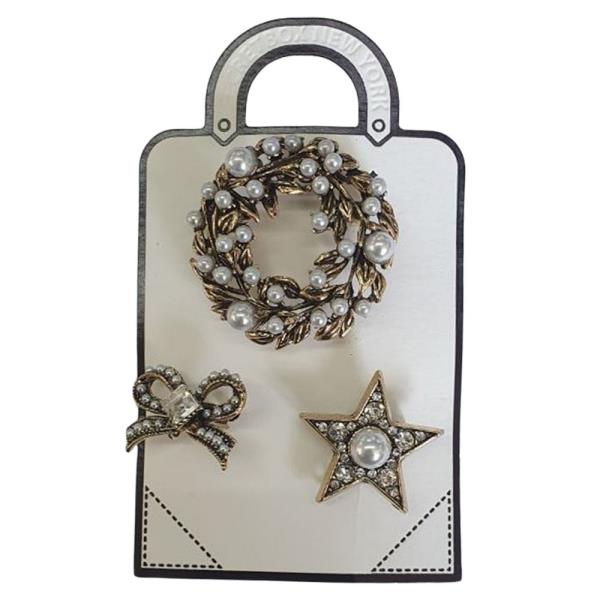 ANTIQUE PEARL PAVED BROOCH WREATH