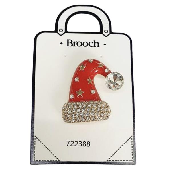 CHRISTMAS SANTA HAT BROOCH