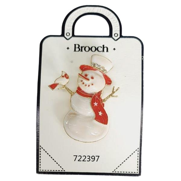 SNOWMAN CHRISTMAS BROOCH