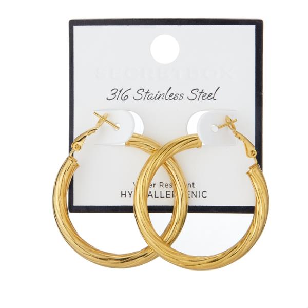 SECRET BOX STAINLESS STEEL EARRINGS
