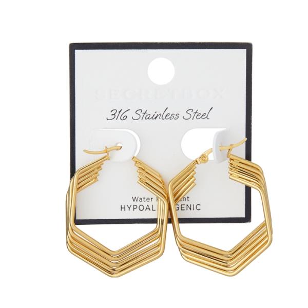 SECRET BOX STAINLESS STEEL EARRINGS
