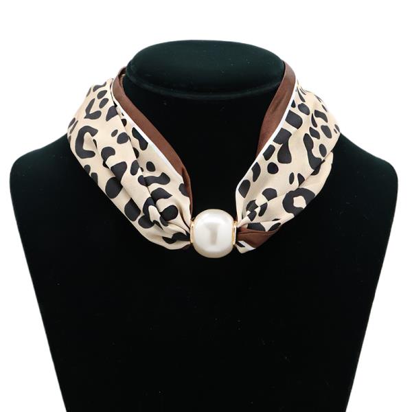 SECRET BOX  BIG PEARL ADJUSTIBLE SCARF NECKLACE